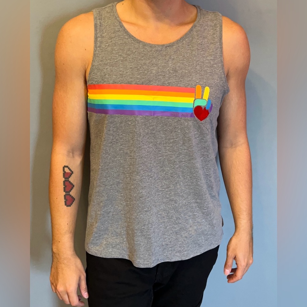 Old Navy Gray Pride Tank Top